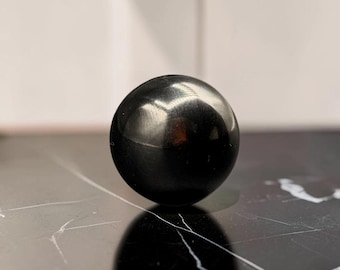 Zirconium Handmade Ball 19mm Black Bead Unique Zirconium Sphere Minimalist Edc Gift for him