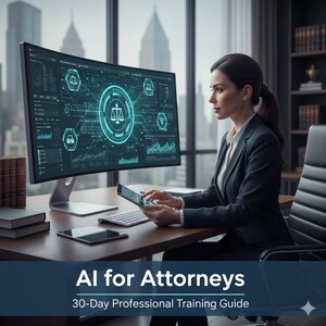 IA para abogados: Guía de capacitación profesional de 30 días / Productividad de abogados, Aprendizaje de tecnología legal, Uso ético de IA / Descarga digital en PDF