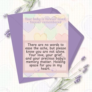 Digital Sympathy Card for Grieving Parents | Baby Loss Memorial