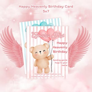 happy heavenly birthday template.