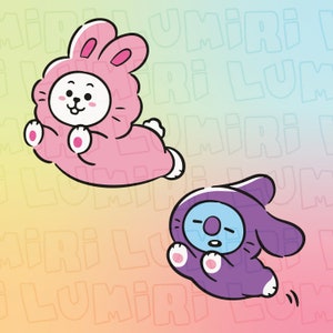 BT21 Rabbits Bundle / BTS / Digital Stickers / PNG /clipart - Etsy