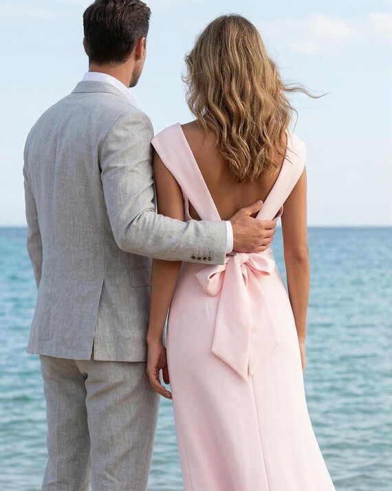 backless bow back maxi dress Pink Open Dress: Evening Gown With Color:Burnt Orange long sleeve backless midi bandage bodycon party dress Fitted waist sits above