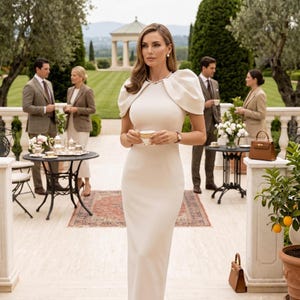 cream colored pencil dress Cream Pencil Dress