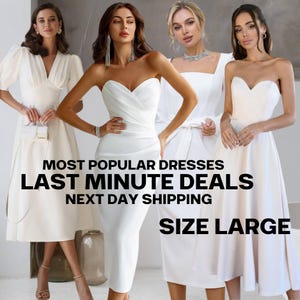 Midi Wedding Dresses in size Large Chic Cocktail and Formal Midi Dresses for Special Occasions Wedding Party or Evening Look