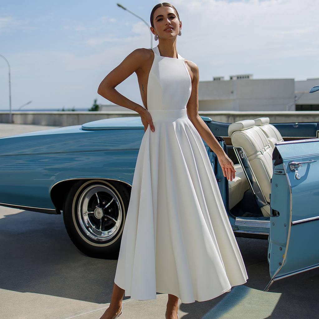 sachin and babi light blue dress White Party Outfits For Women main image 1