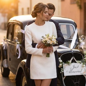 Winter White Rehearsal Dinner Dress