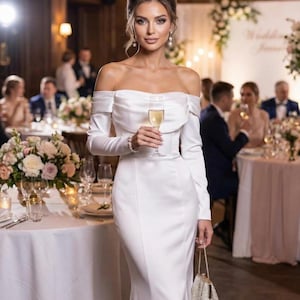 Modest Sheath Wedding Dress