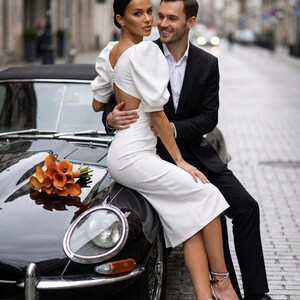 black courthouse wedding dress COCOMELODY A Bold Statement Of Love Timeless Black Wedding Dress Beauty Long Sleeves CW3526, 45 Days / Black / US22-UK24-EUR52