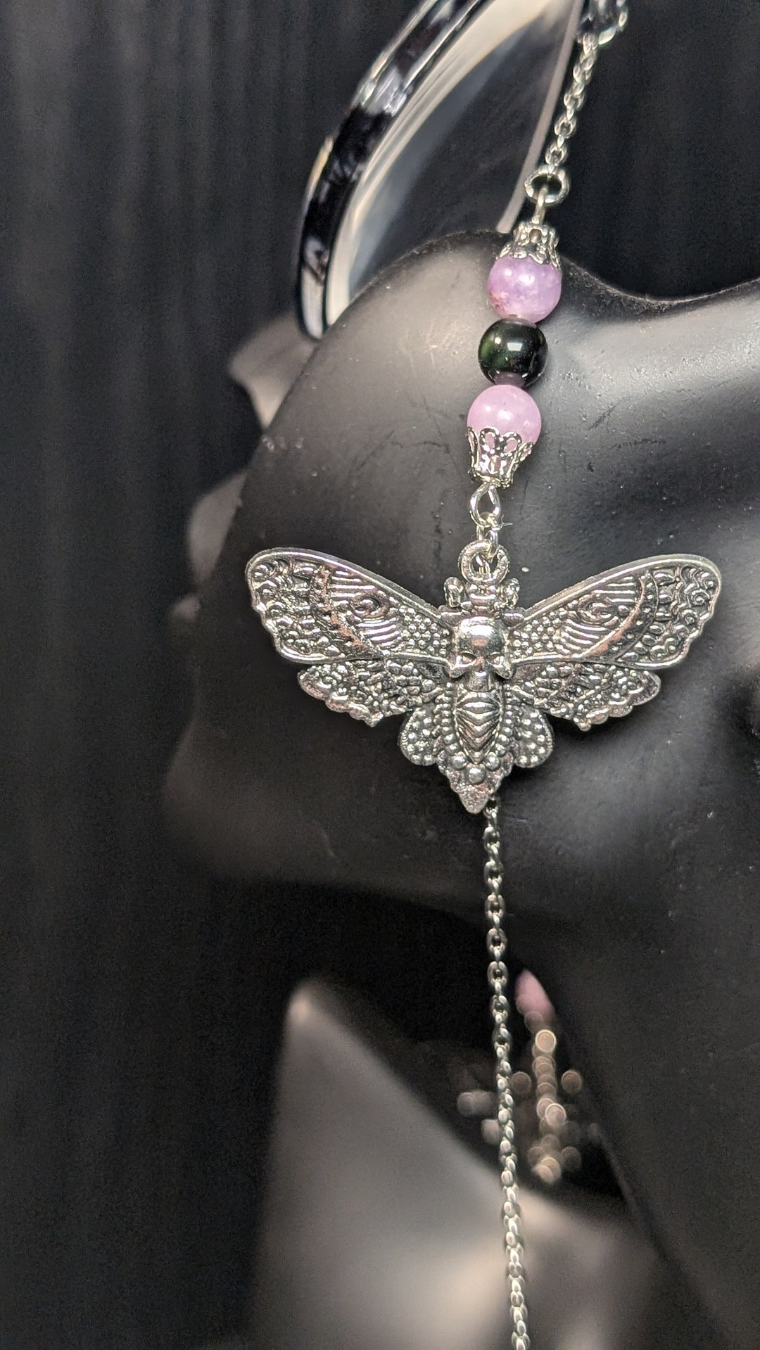 Purple Beaded Moth Glasses Chain - Etsy