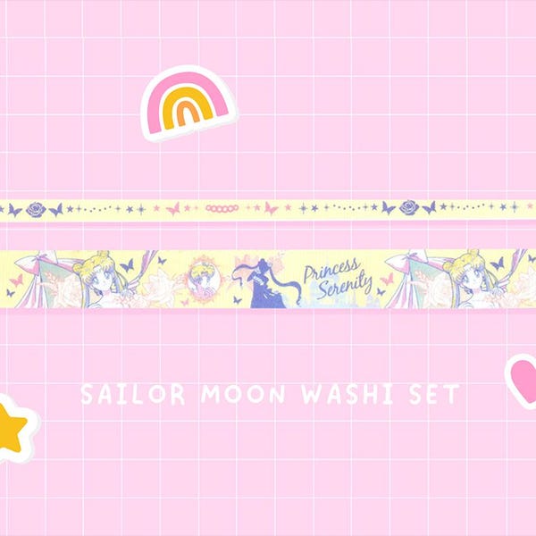 Magical Girls Washi Tape, Kawaii Washi Tape - 13" Sample Only - Not A Full Roll