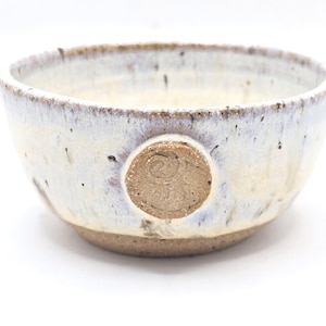 Handmade Ceramic Condiment Bowl/Trinket Dish. Cream Speckled Glaze.  Toasty Stoneware Pottery