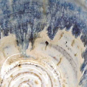 Handmade Ceramic 4oz Tall Double Espresso Mug. Cream & Blue Speckled Glaze - Toasty Stoneware Pottery image 3
