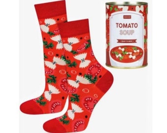 Chaussettes drôles de tomates, chaussettes pour anniversaire, chaussettes cadeaux
