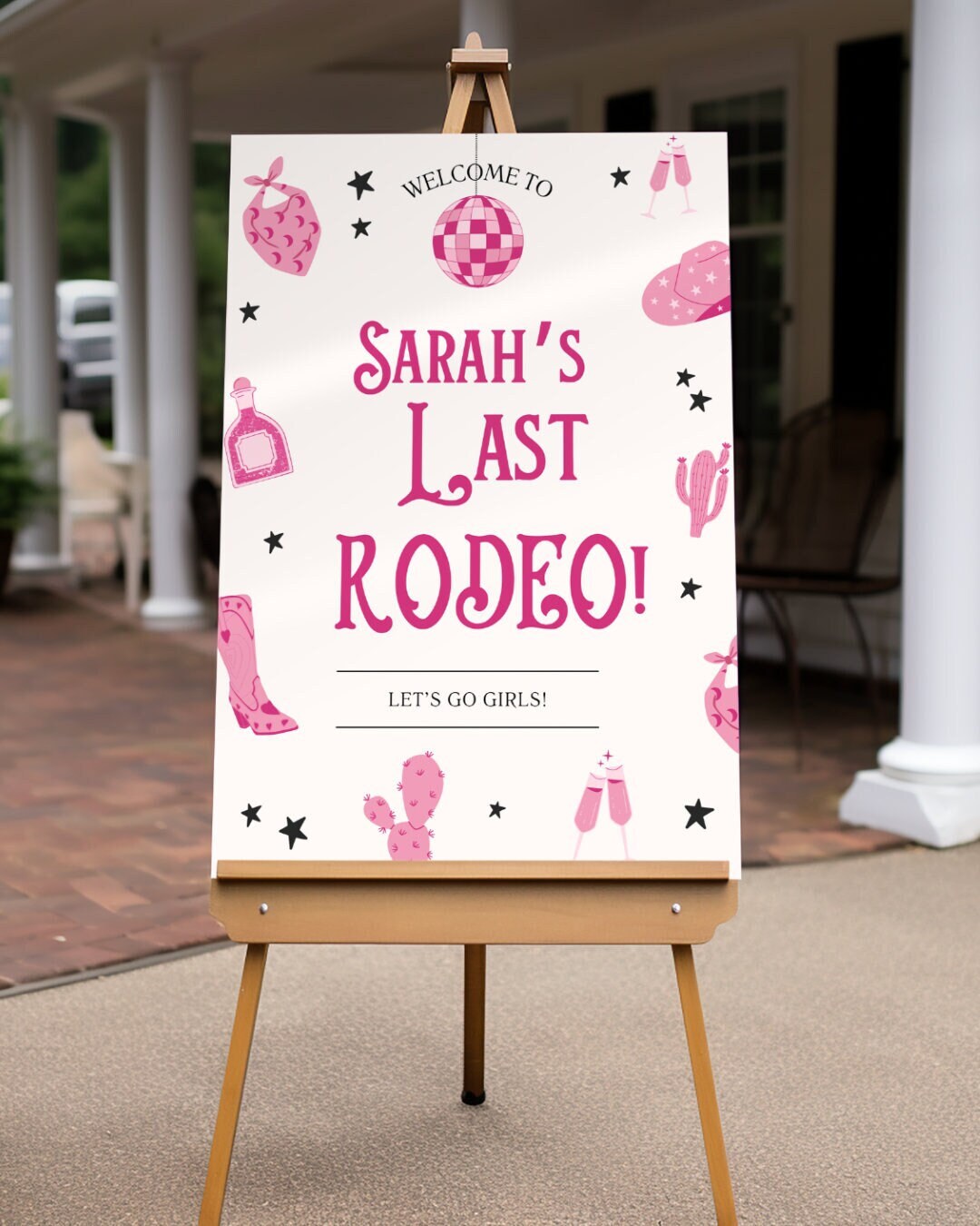 Last Rodeo Hen Party Welcome Sign | Hen Party Decor | Cowgirl Themed ...