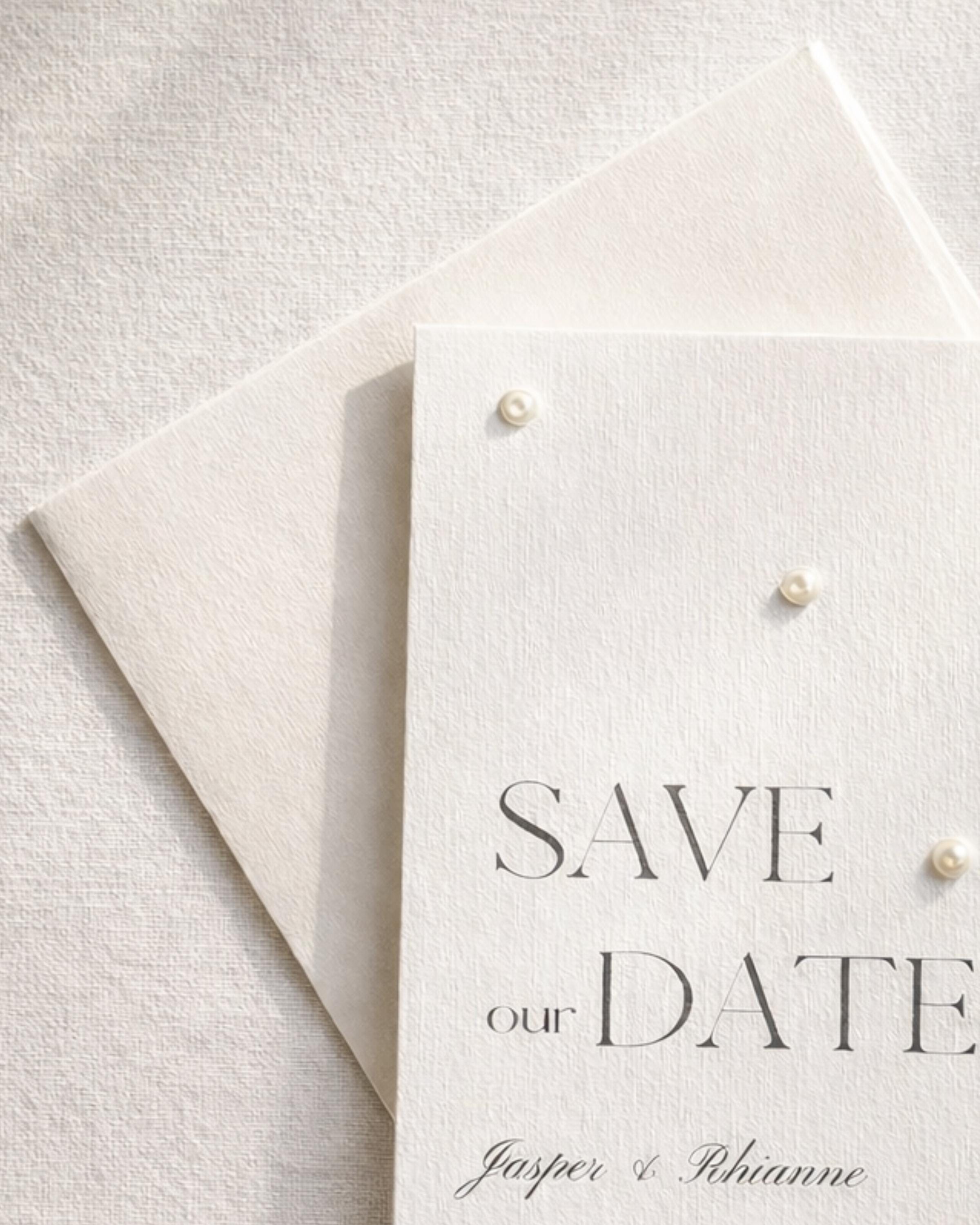 Pearl Save the Date Card | Wedding Invitation | Modern Wedding ...