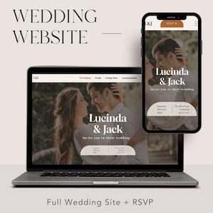 Boho Wedding Website Template | Online RSVP Template | Wix Website | Digital RSVP to Wedding | Digital Wedding Invitation |