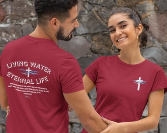 Living Water Christian T-Shirt: Comfort Colors Faith Tee