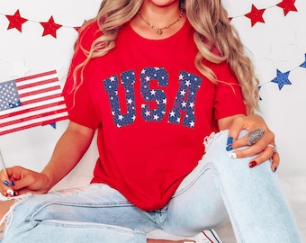 USA Patriotic T-Shirt: 4th of July Star Tee