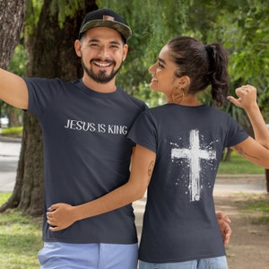 Jesus is King Christian T Shirt Comfort Colors Jesus Apparel Trendy Christian T Shirt Faith based Shirt Christian Shirt Aesthetic Tshirt