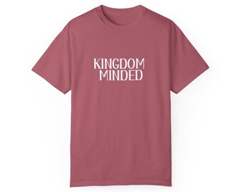 Kingdom Minded Mens christelijk geloof religieus kledingstuk geverfd T-shirt