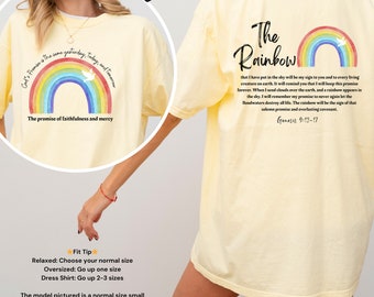 Regenbogen christliches T-Shirt: Götter versprechen Komfort Farben T-Shirt