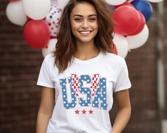 USA Patriotic T-Shirt: 4th of July Stars & Stripes Tee