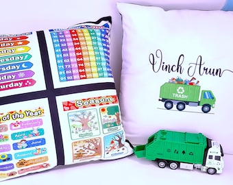 Personalized Learning Custom Pillow Gift for Kids Educational Kindergarten Back to School Pre-K Counting Baby Birthday Gifts Numbers 1-100