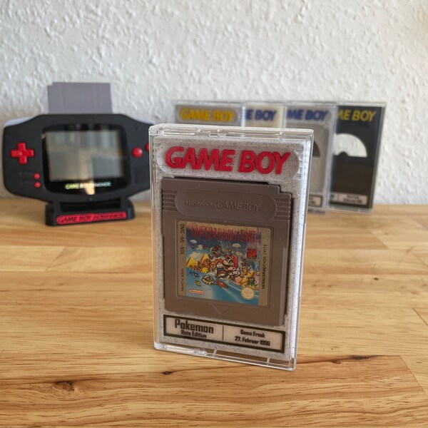 Individuelles Gameboy Cartridge Case für Pokemon, Super Mario, Zelda, Tetris, etc