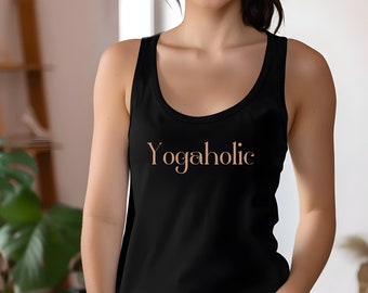 Yogaholic Women's Yoga Tank Racerback Workout Shirt Muscle Tank Cute Gym Shirt Workout Tee Workout Tank Women's Fitness Tank