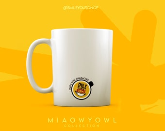 Personalized Cats with character mug (with image + phrase + name). Original & Personalized gift mug, mug for cat lovers.