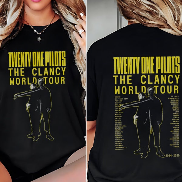 Vintage Twe.nty O.ne Shirt - The Cla.ncy Wo.rld Tour 2024 Sweatshirt, Twe.nty One Band Fan Hoodie, Gift For Fan Shirt