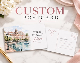 Custom Postcard Design | Personalized 4x6 Postcard | Custom Artwork | Made to Order Postcard | Personalized Stationery