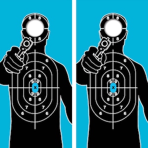 Target Practice Cornhole Board Skin Wraps FREE LAMINATE