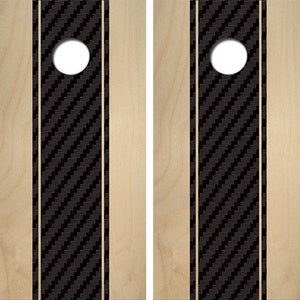 Carbon Fiber Design Cornhole Board Skin Wraps FREE LAMINATE