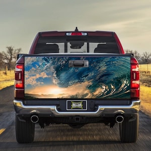 Riding the Wave Truck Tailgate Wrap Vinyl Graphic Decal Sticker Wrap