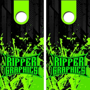 Ripper Graphics Cornhole Board Skin Wraps FREE LAMINATE