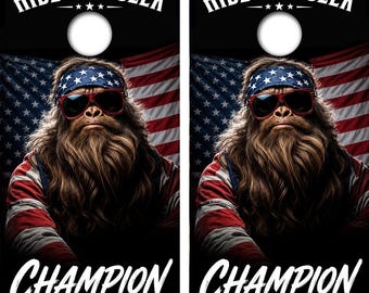 Hide and Seek Champion Cornhole Board Skin Wraps FREE LAMINATE