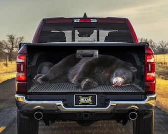Huge Black Bear Truck Tailgate Wrap Vinyl Graphic Decal Sticker Wrap
