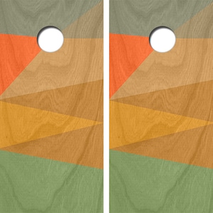 Retro Design Cornhole Board Skin Wraps FREE LAMINATE