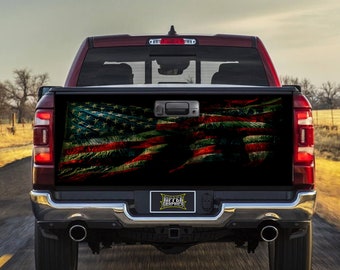 Grunge American Flag Truck Tailgate Wrap Vinyl Graphic Decal Sticker Wrap