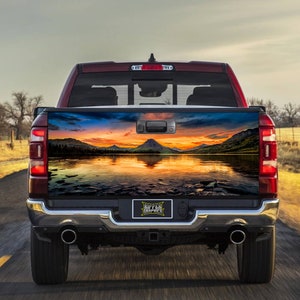 Glacial Mountain Lake Truck Tailgate Wrap Vinyl Graphic Decal Sticker Wrap
