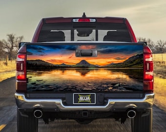 Glacial Mountain Lake Truck Tailgate Wrap Vinyl Graphic Decal Sticker Wrap