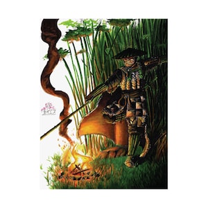 Samurai Panda Matte Vertical Poster - Japanese Warrior Panda Wall Art Print, Asian Inspired Home Decor, Large Size Dorm