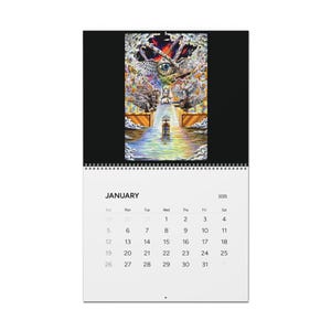 Religious Wall Calendars, Scripture Artwork, 2025 Yearly Calendar, Christian Home Decor, Religious Gift Idea, Faith