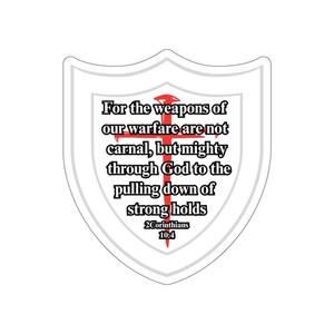 Religious Die-Cut Stickers, Bible Verse Stickers, Faith Decals, Christian Vinyl Stickers, Inspirational Laptop Stickers