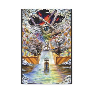 Canvas Print, Religious Wall Art, Christian Home Decor, Throne of God Painting, Inspirational Decor