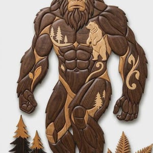 Sasquatch Spirit Intarsia Pattern 20" x 13.5"