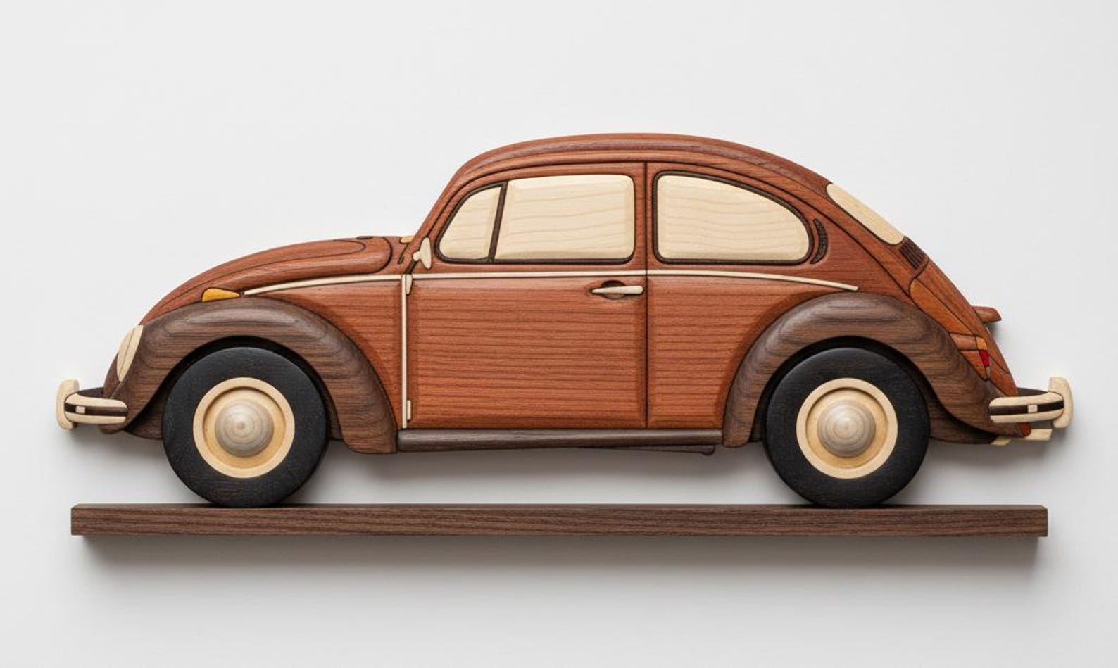 Classic Volkswagen Beetle Wood Intarsia Pattern 15