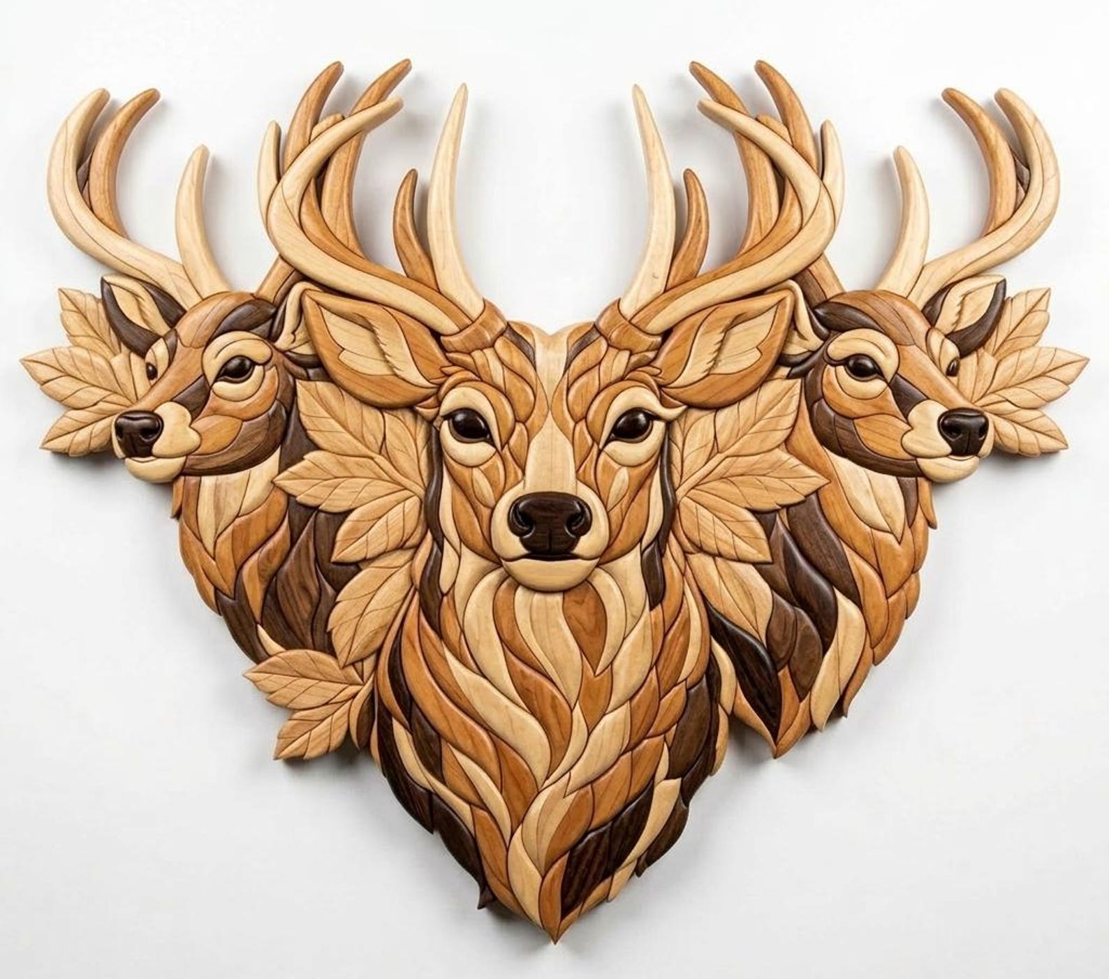 Deer Heart Wood Intarsia Pattern – Wildlife Trio | PDF, PNG, SVG 25