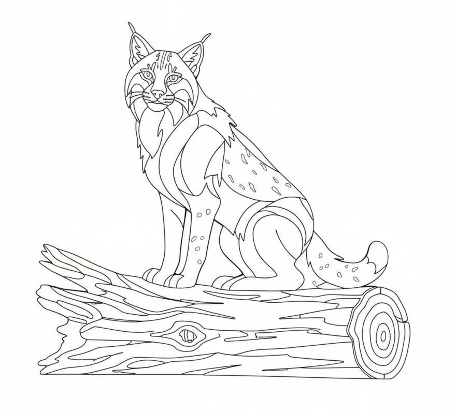 Sitting Bobcat Intarsia Woodworking Pattern 16